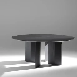 Albedo Dining Tables<Praia Round 180 Black Wood Dining Table