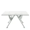 Baleri Italia Dining Tables<President M Polished Aluminum and Glass Dining Table
