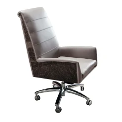 Giorgio Collection Office Chairs<Presidential Gray Leather Office Chair