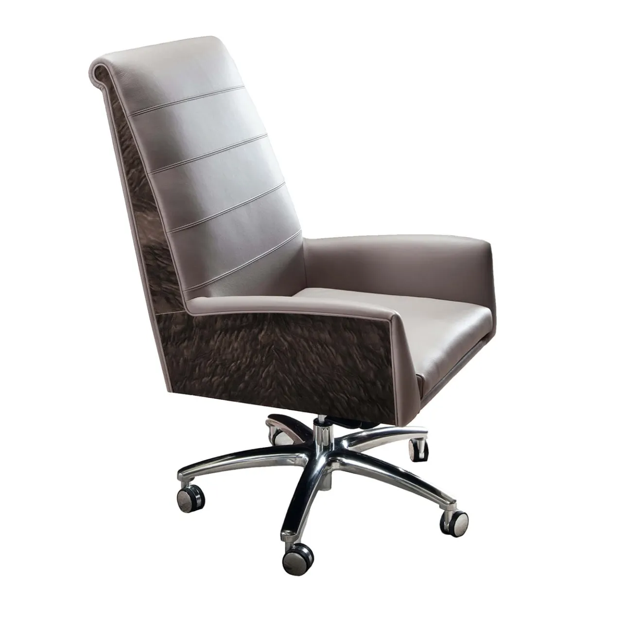 Giorgio Collection Office Chairs<Presidential Gray Leather Office Chair