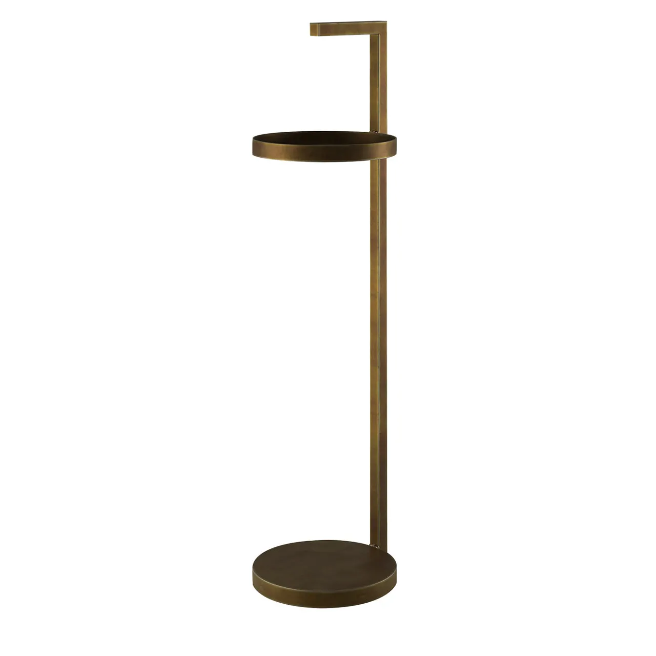 Renzo Serafini Side Tables<Primopiano Brass Side Table with LED Light