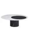 Salvatori Coffee Tables<Proiezioni Round Black and White Marble Coffee Table by Elisa Ossino