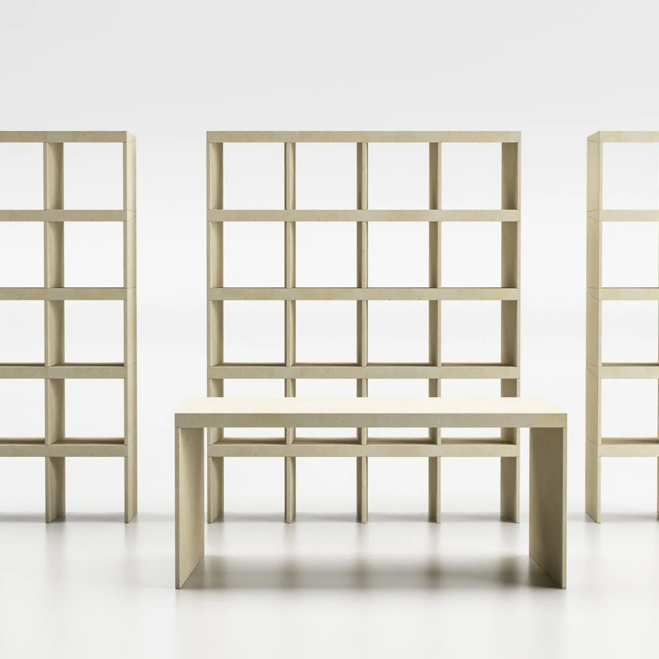 Pimar Limestone Desk & Writing Tables<Prospettive Rectangular Stone Writing Table by Gumdesign