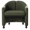 Tecno Spa Office Chairs<PS142 Low Green Armchair by Eugenio Gerli