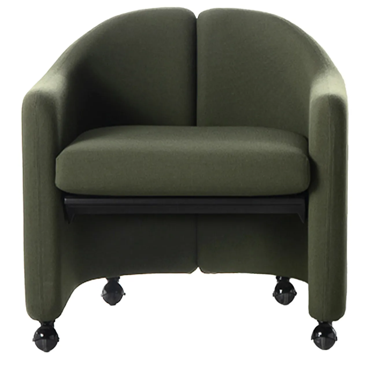 Tecno Spa Office Chairs<PS142 Low Green Armchair by Eugenio Gerli