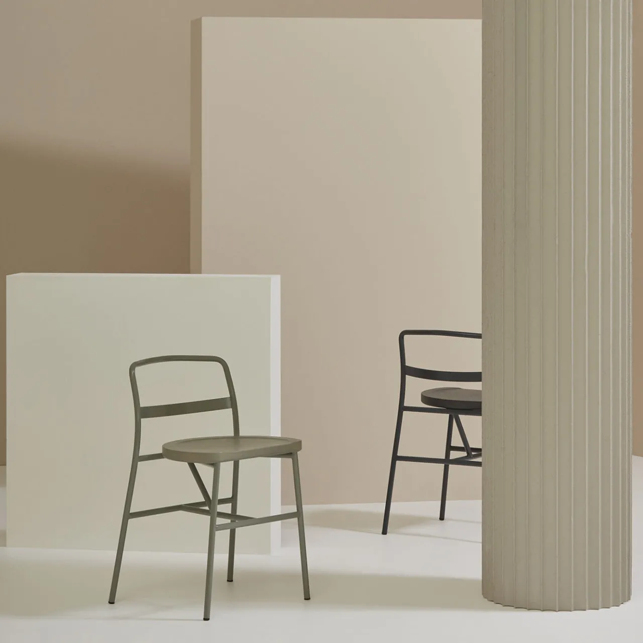 Billiani 1911 Chairs<Puccio 726 Anthracite-Gray Chair by Emilio Nanni