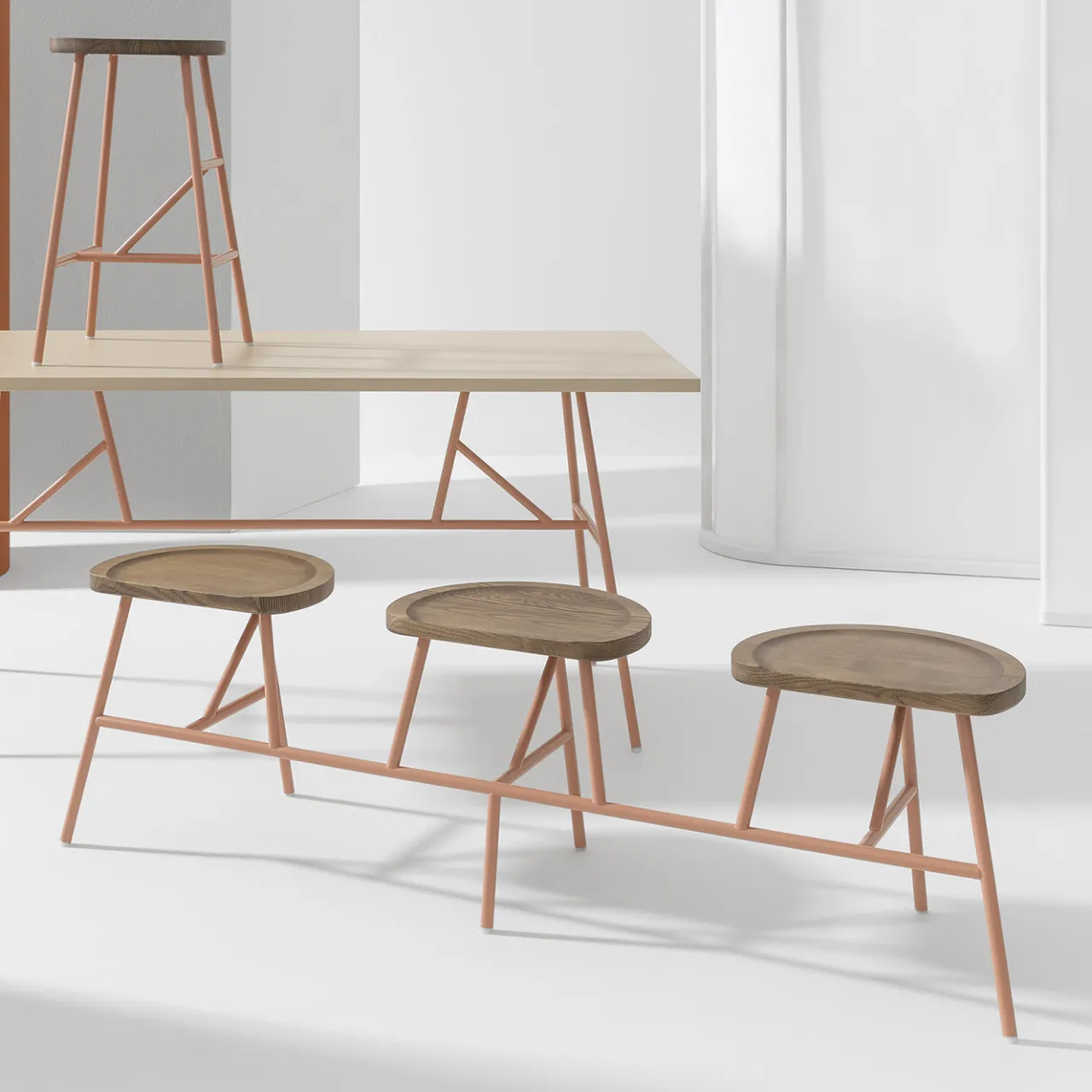 Billiani 1911 Benches<Puccio 716 Brown Bench by Emilio Nanni