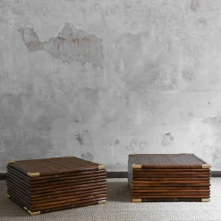Molto Collectibles Coffee Tables<Raccordi Series Bamboo & Brass Coffee Table