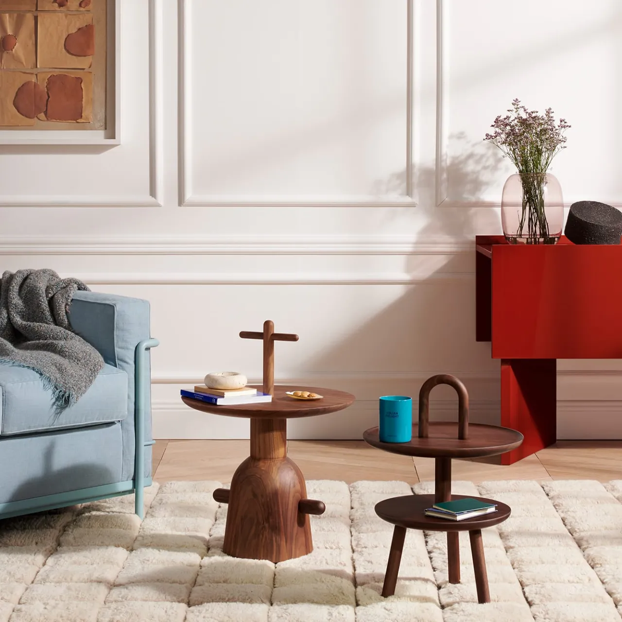 Cassina Side Tables<Réaction Poétique by Jaime Hayon - Natural Walnut Low Table #1