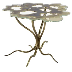 IDL Coffee Tables<Radici Bronze and Antique Gold Coffee Table