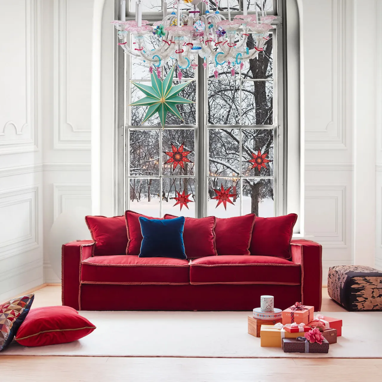 Biosofa Sofas<RAFAELLA BIO red and orange 3-seater SOFA
