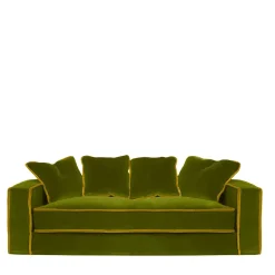 Biosofa Sofas<Rafaella Green & Gold Velvet 2 Seater Sofa