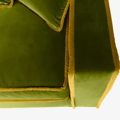 Biosofa Sofas<Rafaella Green & Gold Velvet 3 Seater Sofa