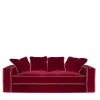 Biosofa Sofas<Rafaella Red & Orange Velvet 2 Seater Sofa
