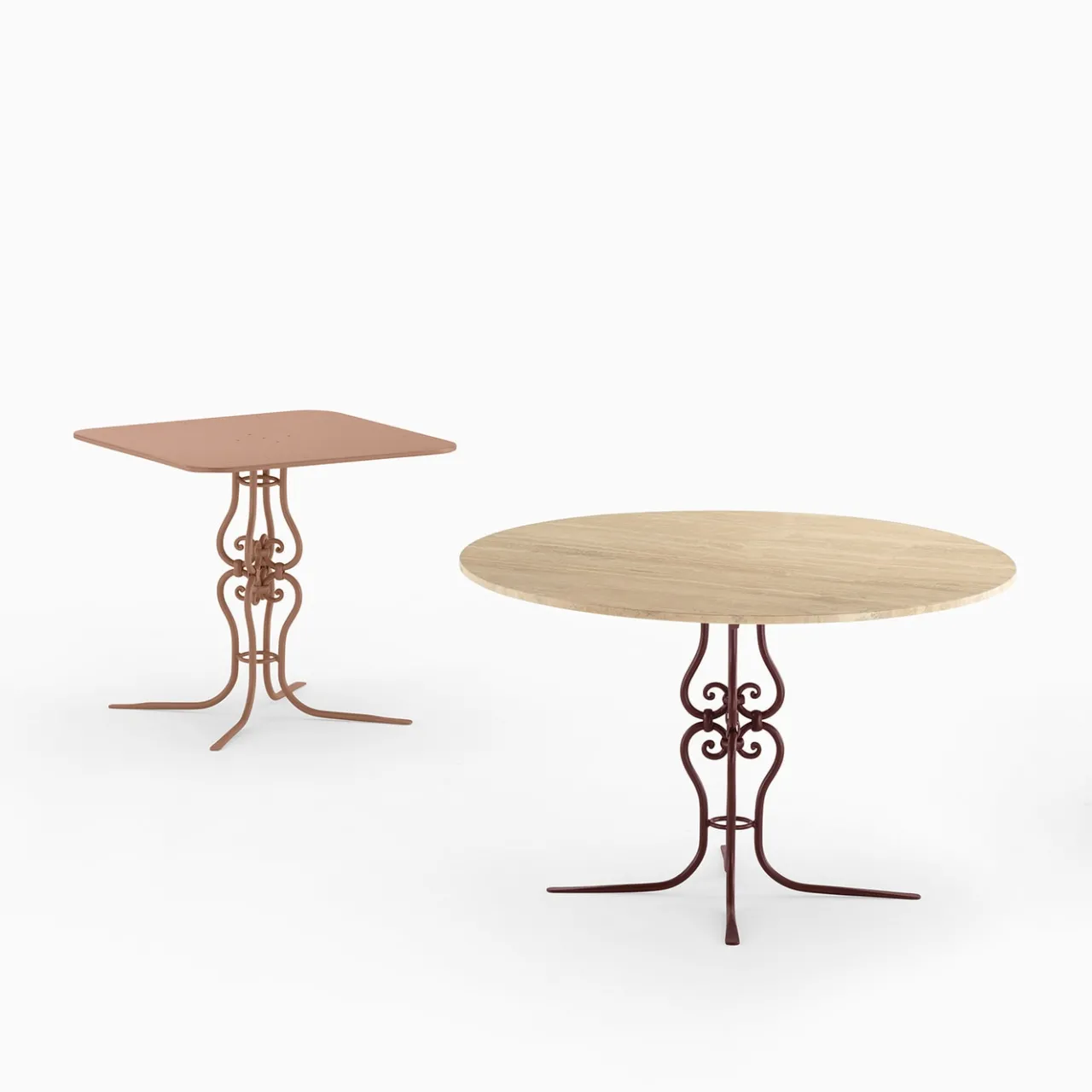 Dante Negro Outdoor Coffee Tables<Ramorama Wrought Iron Square Light-Brown Table