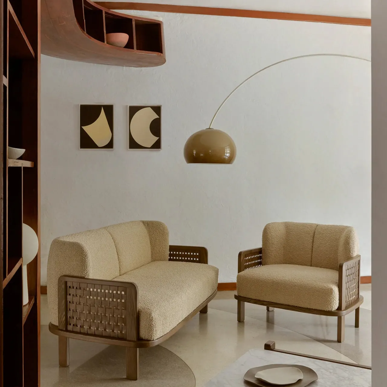 Billiani 1911 Sofas<Raquette 181 Beige Sofa by Cristina Celestino