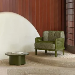Billiani 1911 Armchairs<Raquette 180 Green-stained Ash Armchair by Cristina Celesti