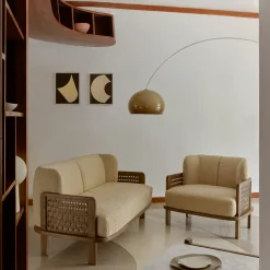 Billiani 1911 Armchairs<Raquette 180 Tobacco-stained Ash Armchair by Cristina Celestino