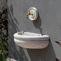Veltha Outdoor Stone Design Other Outdoor Furniture<Rasna beige travertine stone outdoor basin