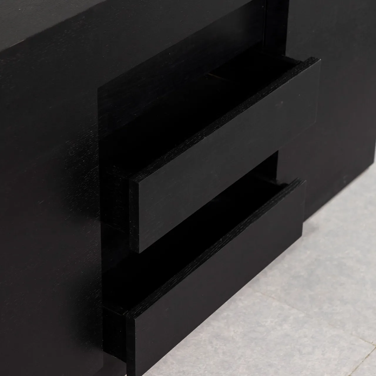 Paolo Pallucco Sideboards Buffets<Rastrero Black Lacquered Oak Sideboard
