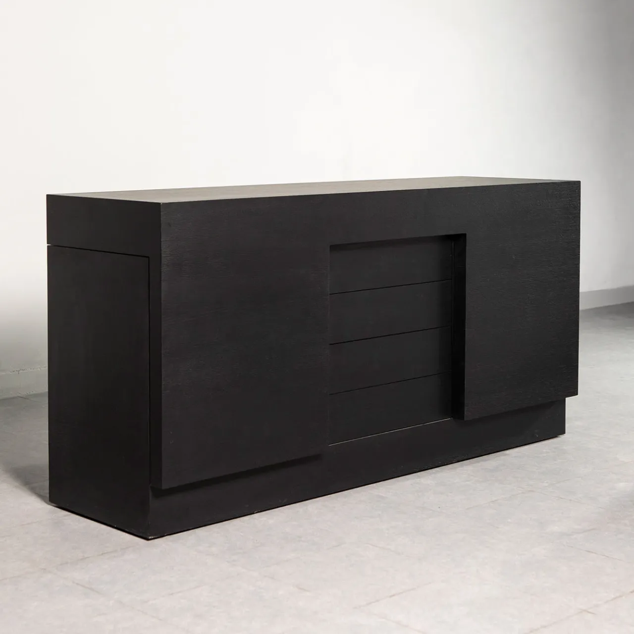 Paolo Pallucco Sideboards Buffets<Rastrero Black Lacquered Oak Sideboard