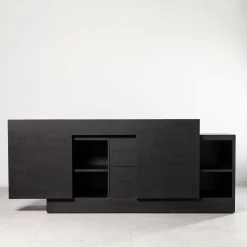 Paolo Pallucco Sideboards Buffets<Rastrero Black Lacquered Oak Sideboard