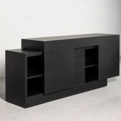 Paolo Pallucco Sideboards Buffets<Rastrero Black Lacquered Oak Sideboard