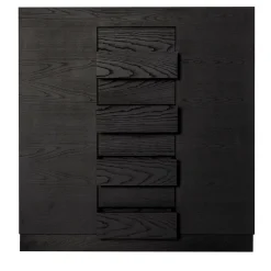 Paolo Pallucco Cabinets<Rastrero Black Lacquered Oak Cabinet