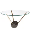 VGnewtrend Dining Tables<Rays Round Glass Top Dining Table