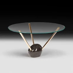 VGnewtrend Dining Tables<Rays Round Glass Top Dining Table