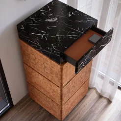 Ultramobili Bar Cabinets<RC Wood Burl Bar Cabinet