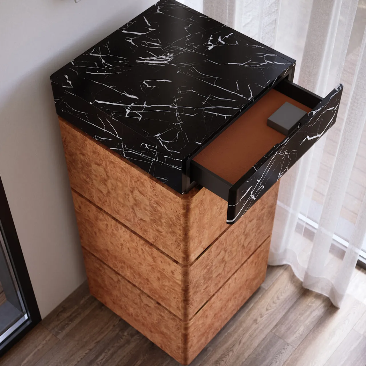Ultramobili Bar Cabinets<RC Wood Burl Bar Cabinet