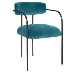 Biosofa Chairs<Rebecca Bio Bluish Green Velvet Dining Chair