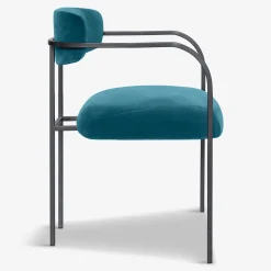 Biosofa Chairs<Rebecca Bio Bluish Green Velvet Dining Chair