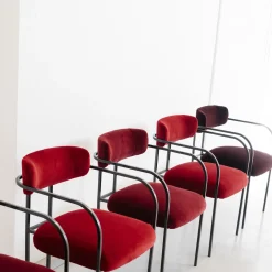 Biosofa Chairs<Rebecca Bio Red Couture Velvet Dining Chair