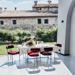 Biosofa Chairs<Rebecca Bio Red Couture Velvet Dining Chair
