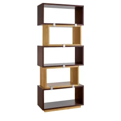 LCI_DECORA Bookcases<Rectangular Brown Beech Wood Bookcase