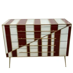 Luca Polato Dressers<Red and White Dresser