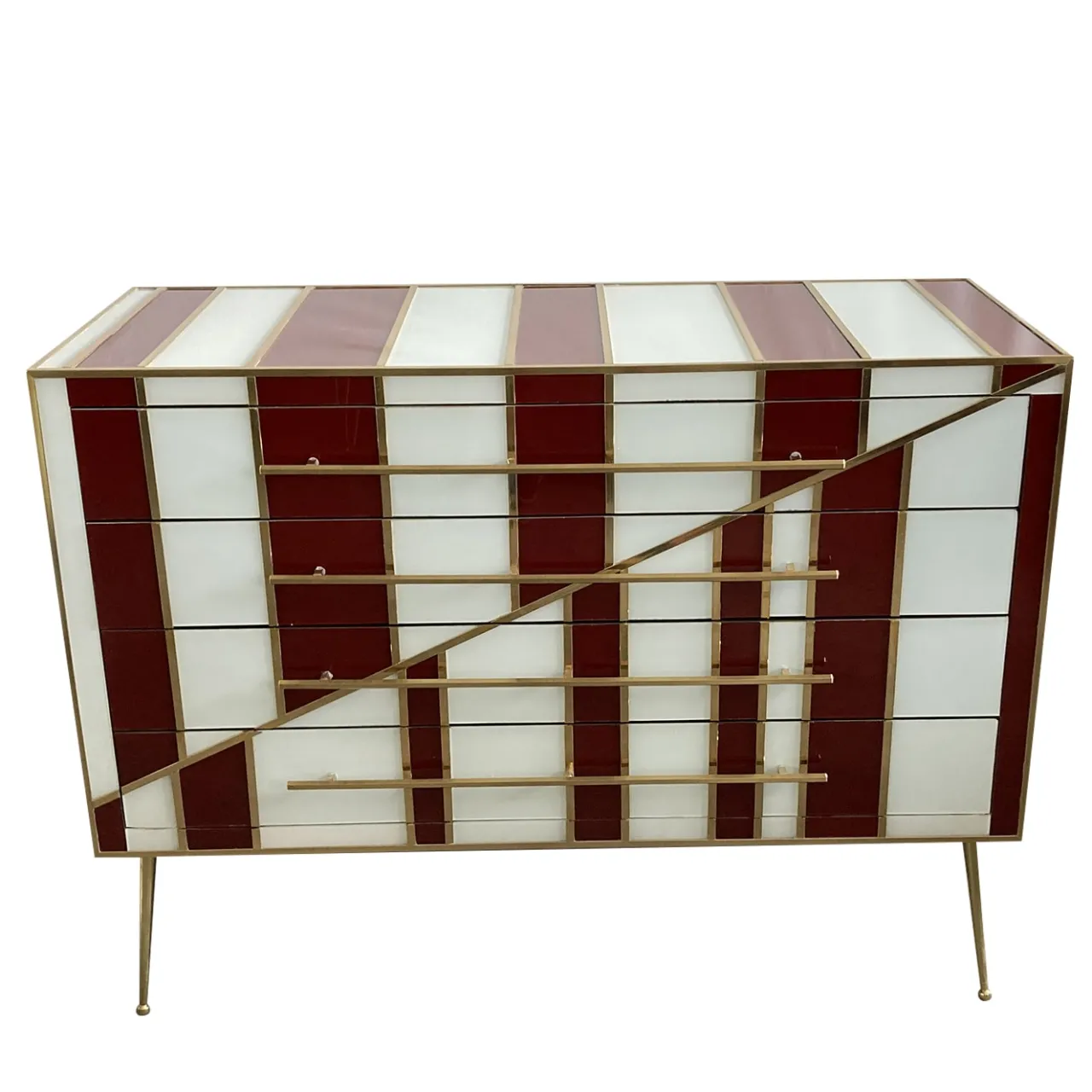 Luca Polato Dressers<Red and White Dresser