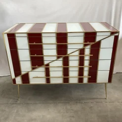 Luca Polato Dressers<Red and White Dresser