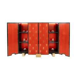 CG Capelletti Bar Cabinets<Red Bolivar Wood Bar Cabinet