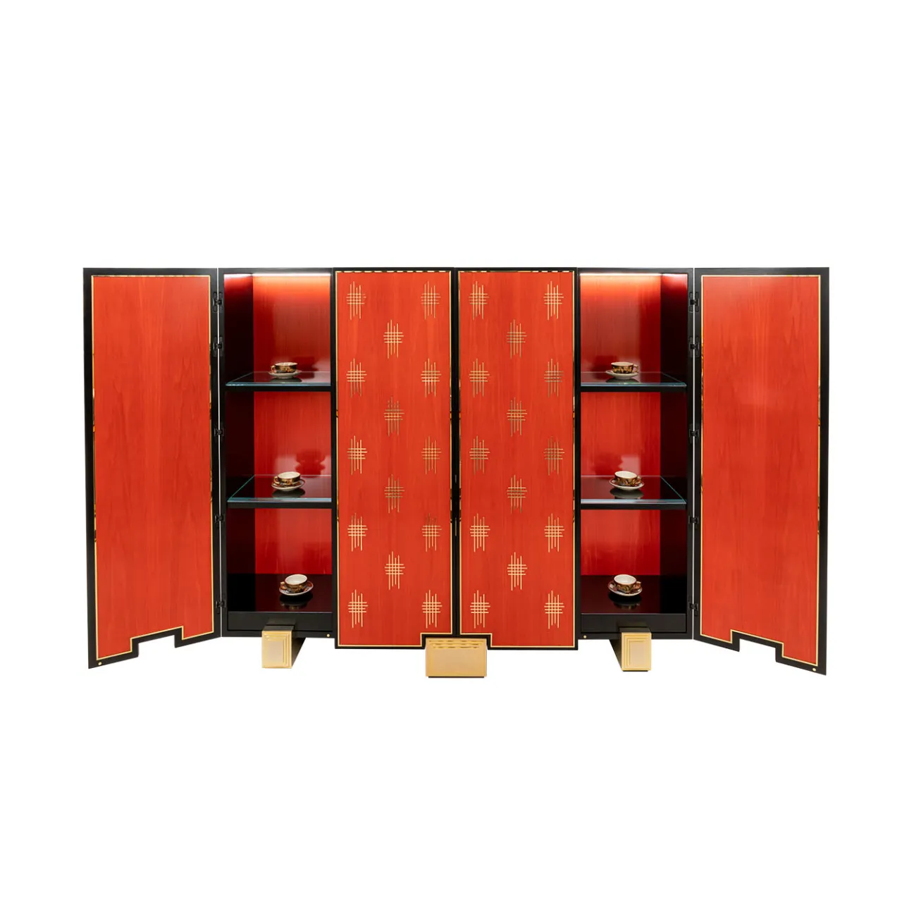 CG Capelletti Bar Cabinets<Red Bolivar Wood Bar Cabinet