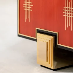 CG Capelletti Bar Cabinets<Red Bolivar Wood Bar Cabinet