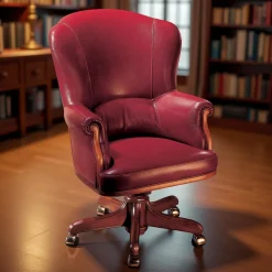 Marzorati Office Chairs<Red Leather Armchair