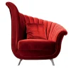Ros Italia Interiors Armchairs<Red Velvet Shell Armchair
