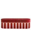 Lorenza Bozzoli Couture Benches<red velvet with two-tone fringes bench