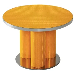 Bottos Design Italia by Sebastiano Bottos Coffee Tables<Reflective Collection - Orange round coffee table