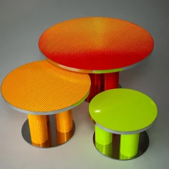 Bottos Design Italia by Sebastiano Bottos Coffee Tables<Reflective Collection - Orange round coffee table