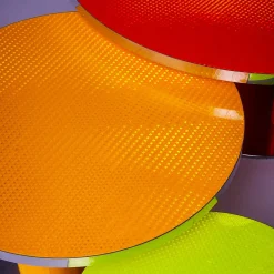 Bottos Design Italia by Sebastiano Bottos Coffee Tables<Reflective Collection - Orange round coffee table
