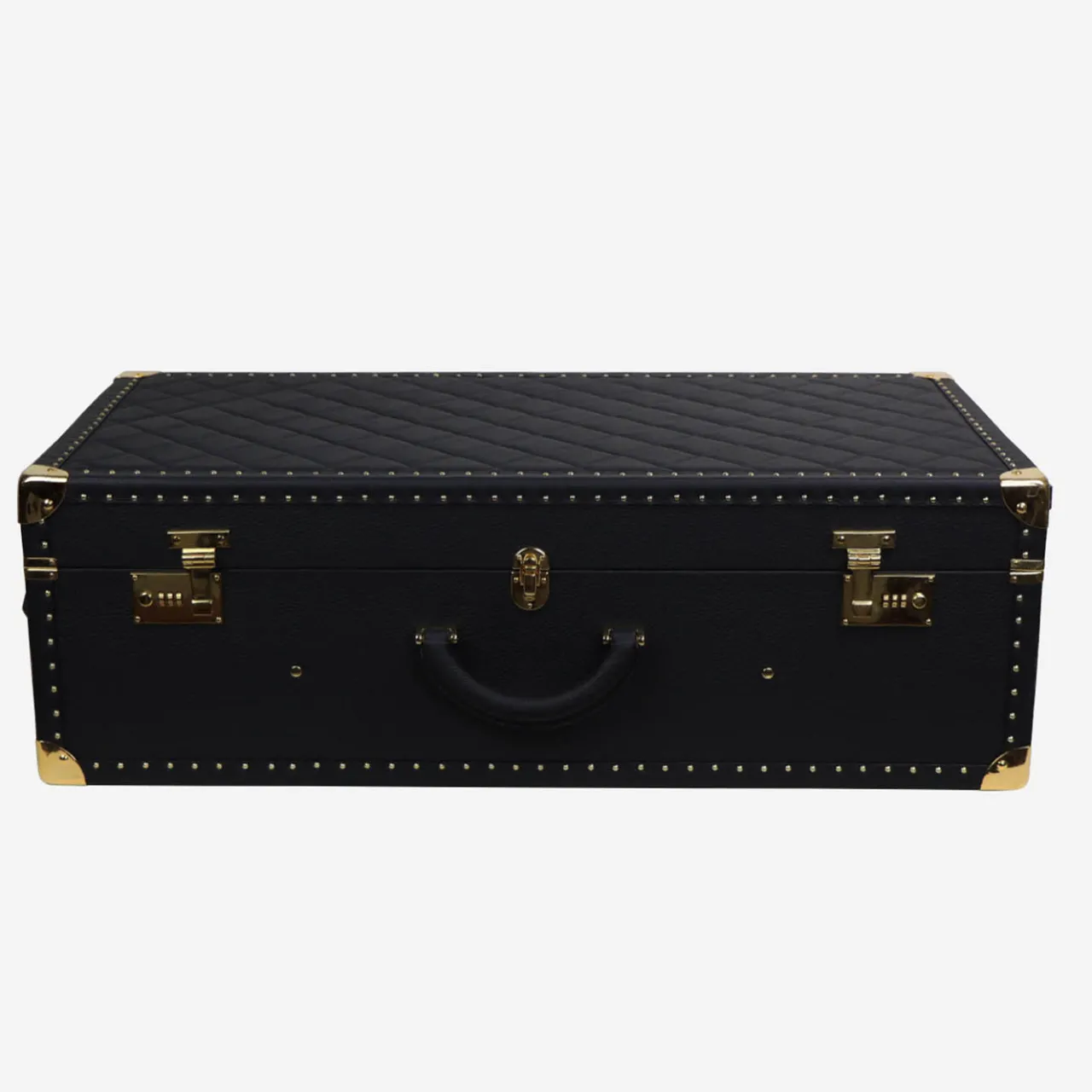Terrida Trunks<Regale Quilted Large Black Suitcase